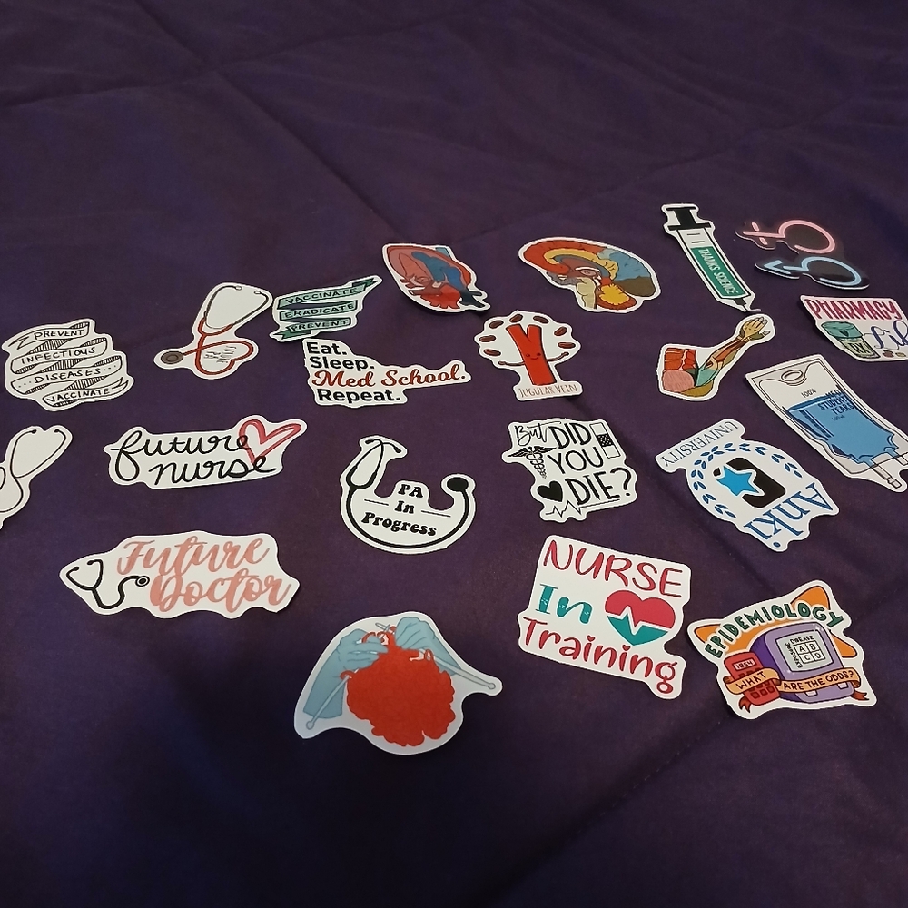 Medical Themed Stickers Lot Of 22